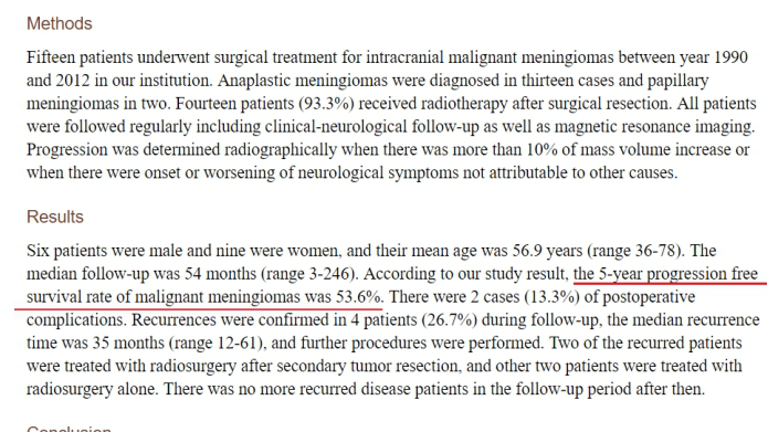脑膜瘤文献