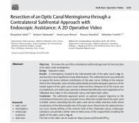 内镜辅助下对侧额下入路切除视神经管脑膜瘤：二维手术视频