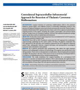 对侧小脑上、小脑幕下入路切除丘脑海绵状血管瘤