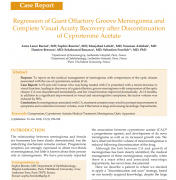 较大嗅沟脑膜瘤的消退及停药后视力的完全恢复