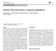 颅内原发性神经节胶质瘤