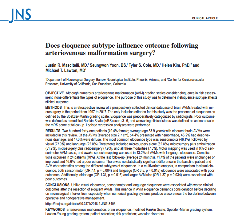 动静脉畸形论文