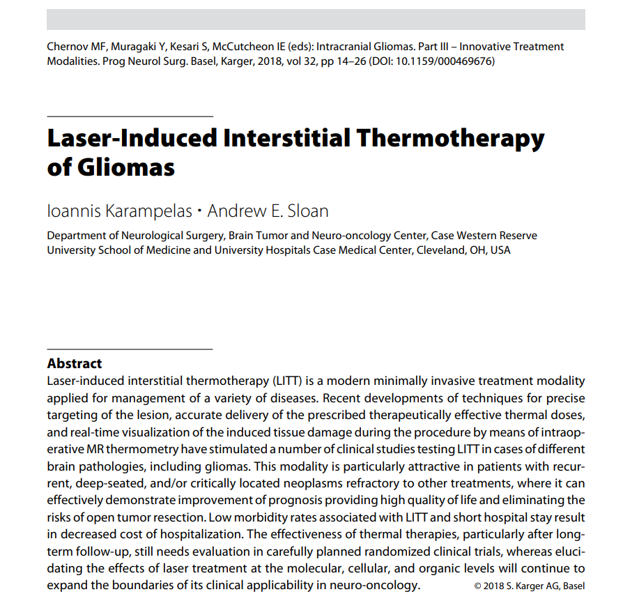 激光间质热疗LITT治疗脑瘤