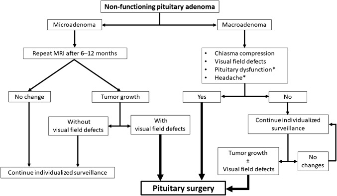 无功能垂体腺瘤：垂体瘤手术的适应证