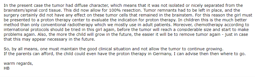 脑干胶质瘤术后