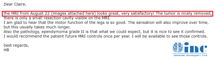 术后3个月回访：