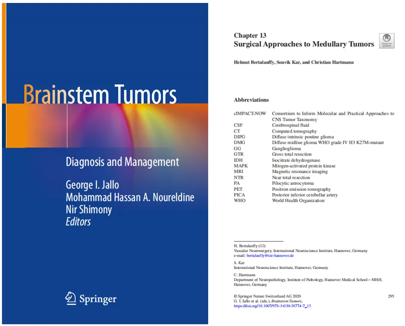 2020年出版的世界权威脑干手术专著《Brainstem Tumors》图片