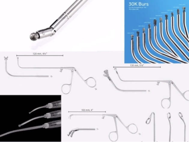 但是这个办法它需要更多鼻粘膜切除，是一个更加激进的入路。所以我们会去采用一些有角度的工具，耳鼻喉科医生所用的一些工具，就是专门用于拐弯部位的一些这些工具。