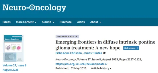 【INC国际大咖研究成果】DIPG治疗的新兴前沿：新希望
