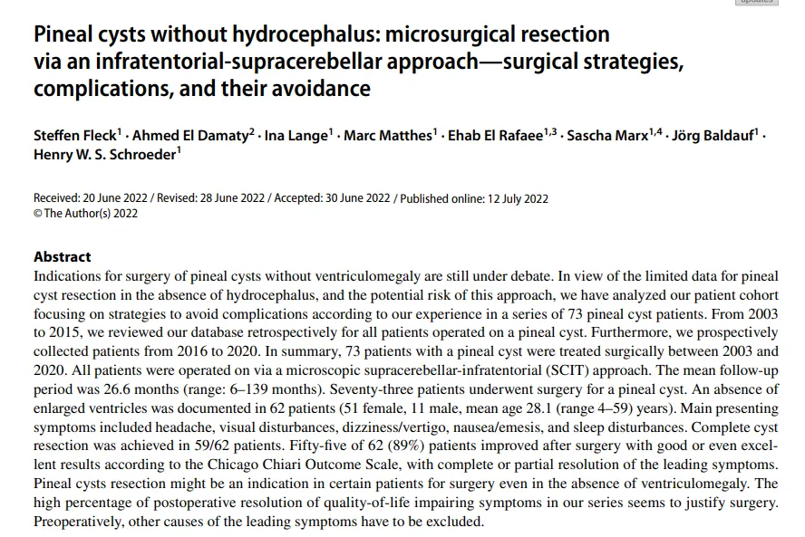 松果体囊肿怎么治疗？长期头痛难忍，选择手术的他怎么样了