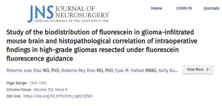 【INC国际大咖研究成果】荧光素在胶质瘤侵袭性小鼠脑中的生物分布研究及高等级胶质瘤术中荧光指导切除的组织病理学相关性