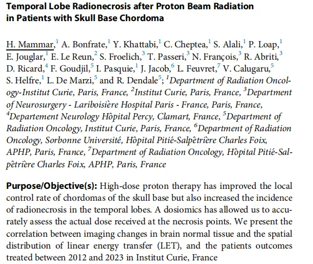 ·颅底脊索瘤术后质子治疗研究·