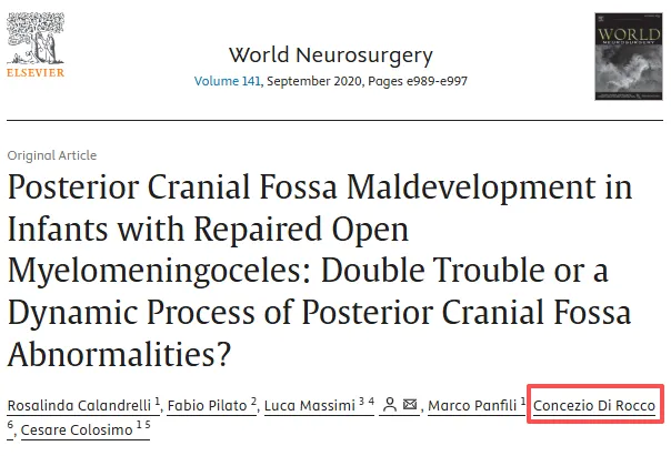 《Posterior Cranial Fossa Maldevelopment in Infants with Repaired Open Myelomeningoceles:Double Trouble or a Dynamic Process of Posterior Cranial Fossa Abnormalities?》